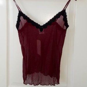 Mary Green Silk & Lace Sheer Camisole
